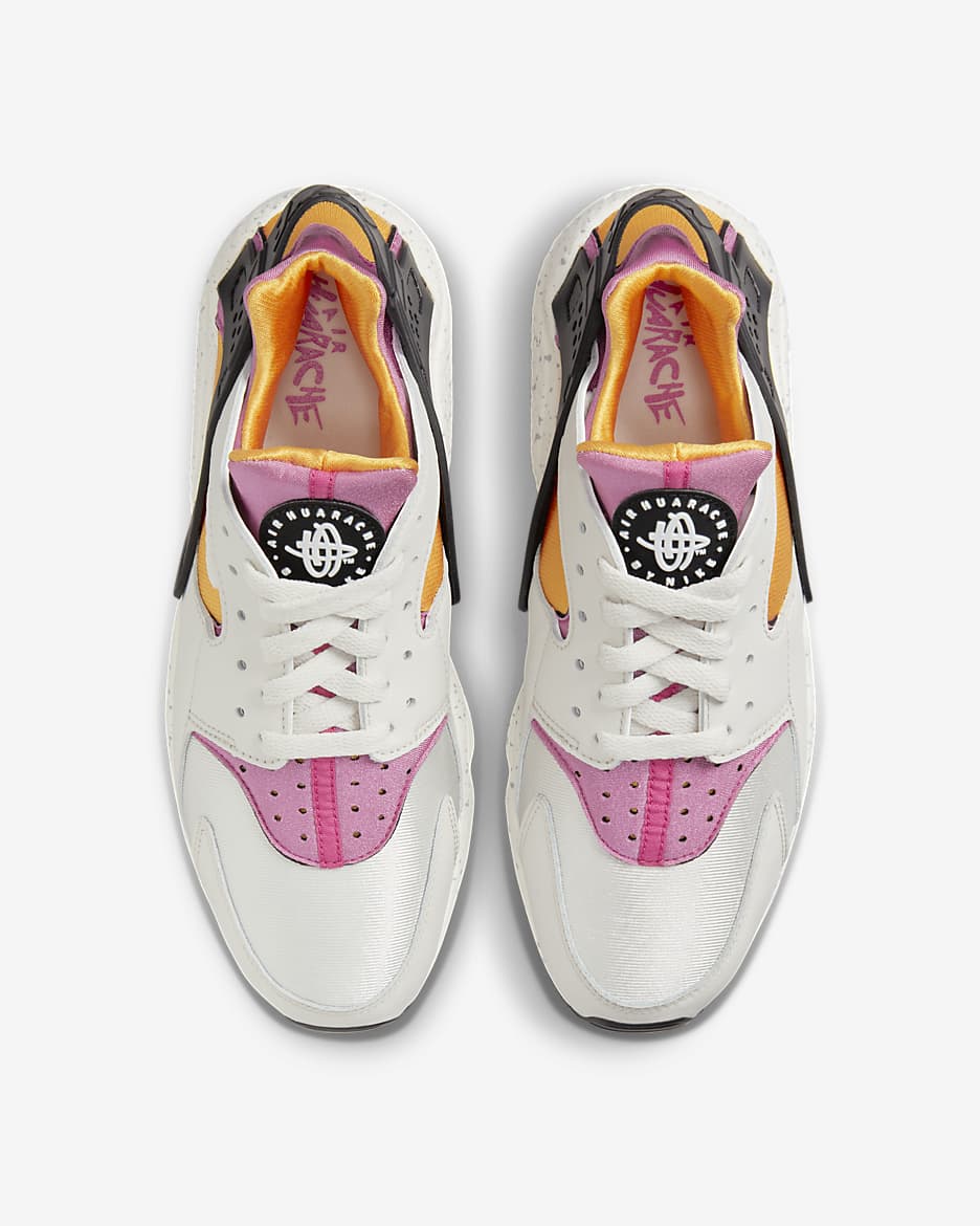 Nike huarache blanco con rosa best sale